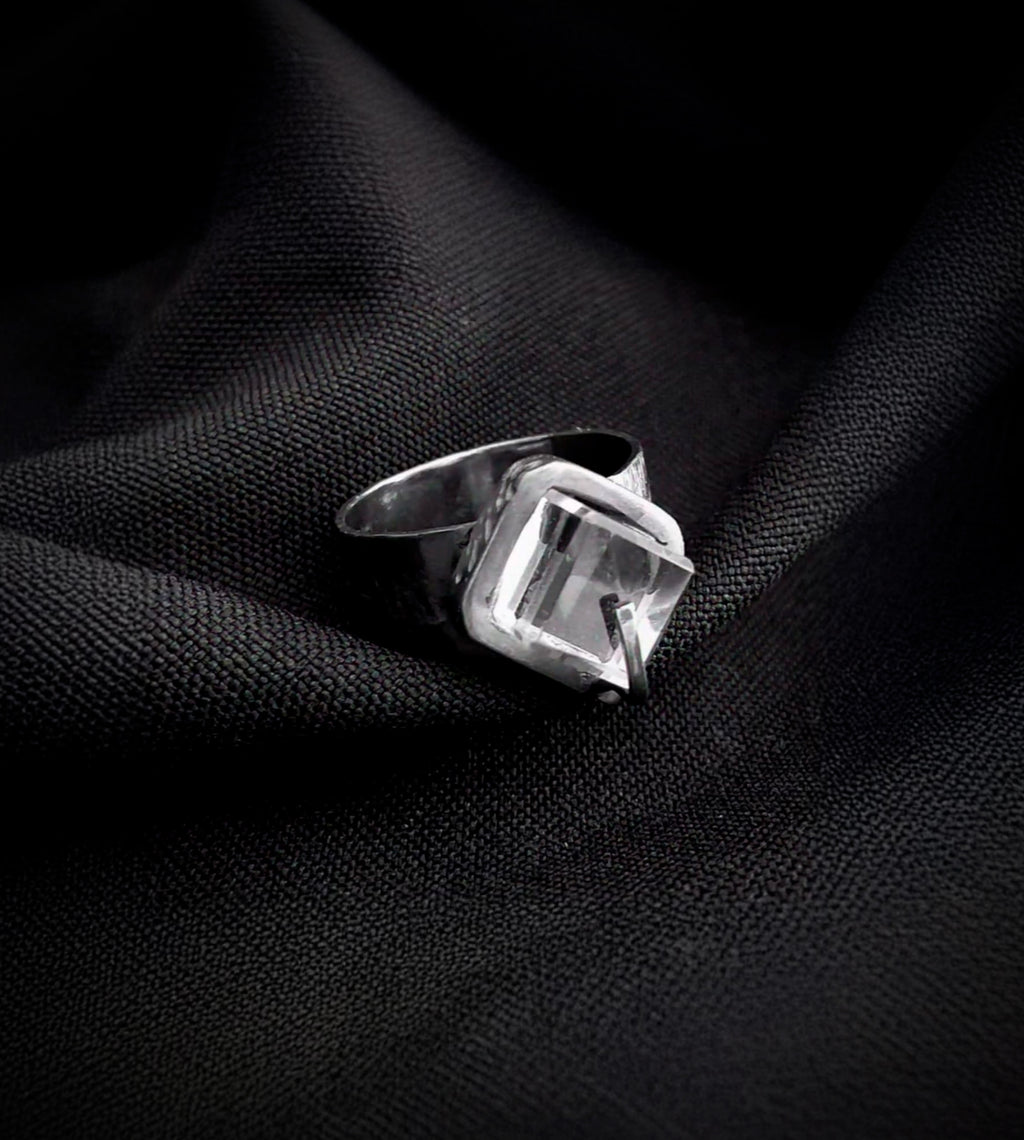 Anel Quartzo Cube